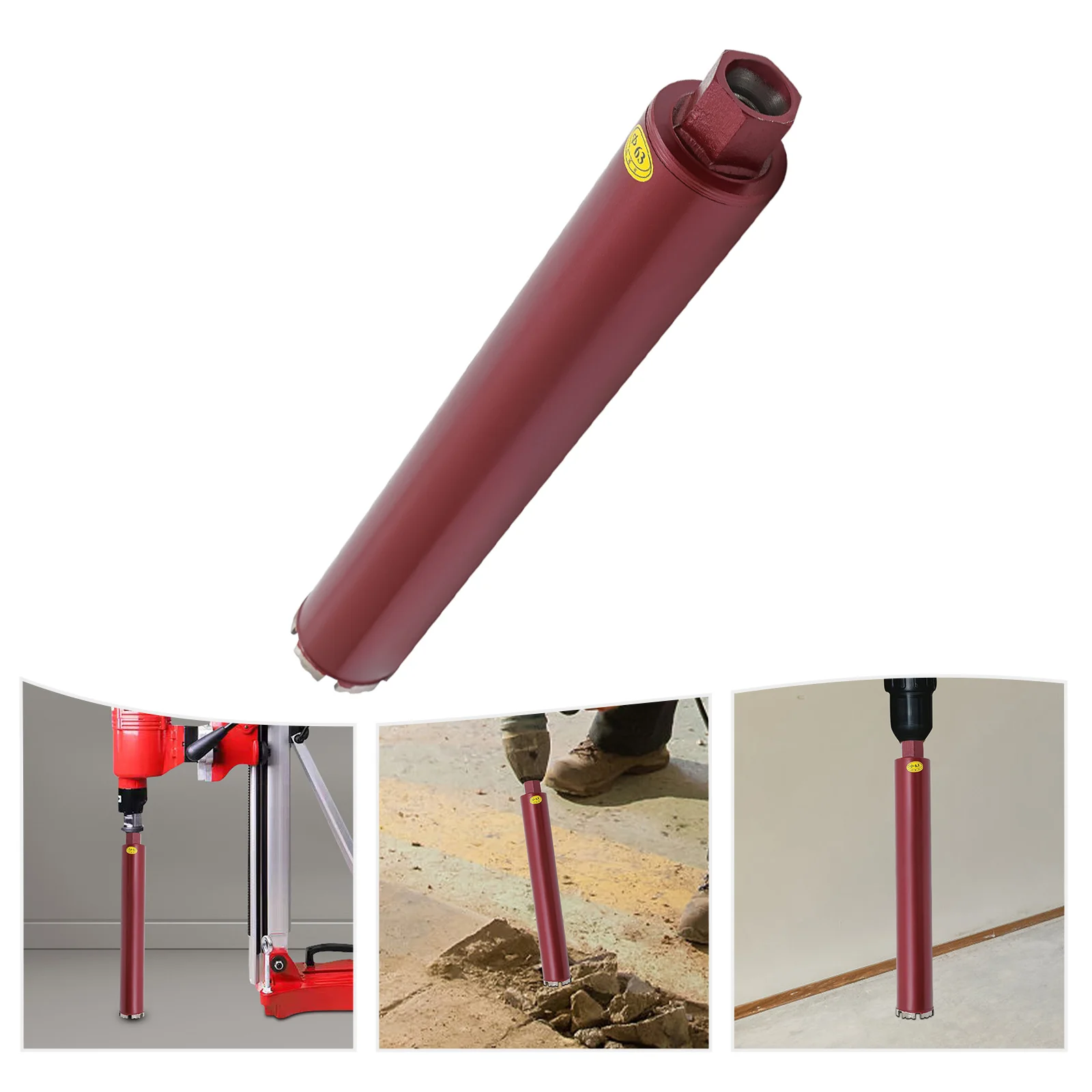 Diamond Drill Bit Reinforced Concrete 410mm/16.14in Drilling Depth Drilling Concrete for Air Conditioning Wall Drilling Tool