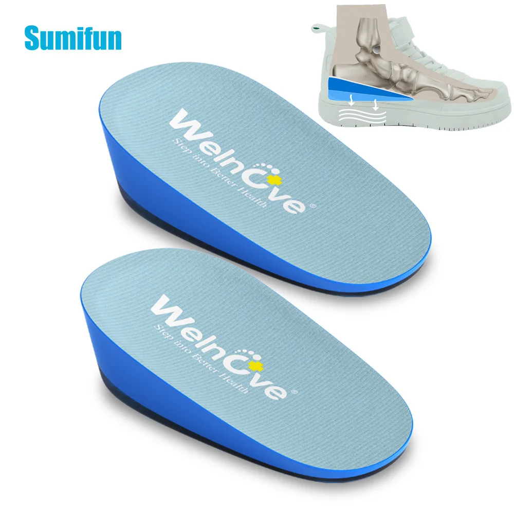 2Pcs/Pair Adjustable Height Heel Lift Insole for Feet Arch Support Pad Foot Orthopedic Corrective Shoes Sole Foot Pedicure Tools medical grade dynamic finger splitter finger rehabilitation fixed support corrective hand protector adjustable splint