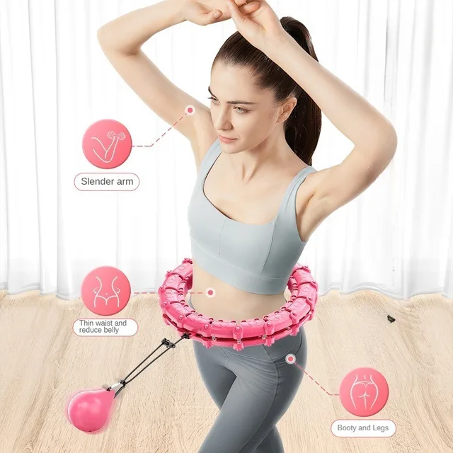Hula Circle sport Exercise Hoop Weight Loss and Slimming Exercise Fat Burning Fitness Equipment Adjustable with Detachable Knots 6