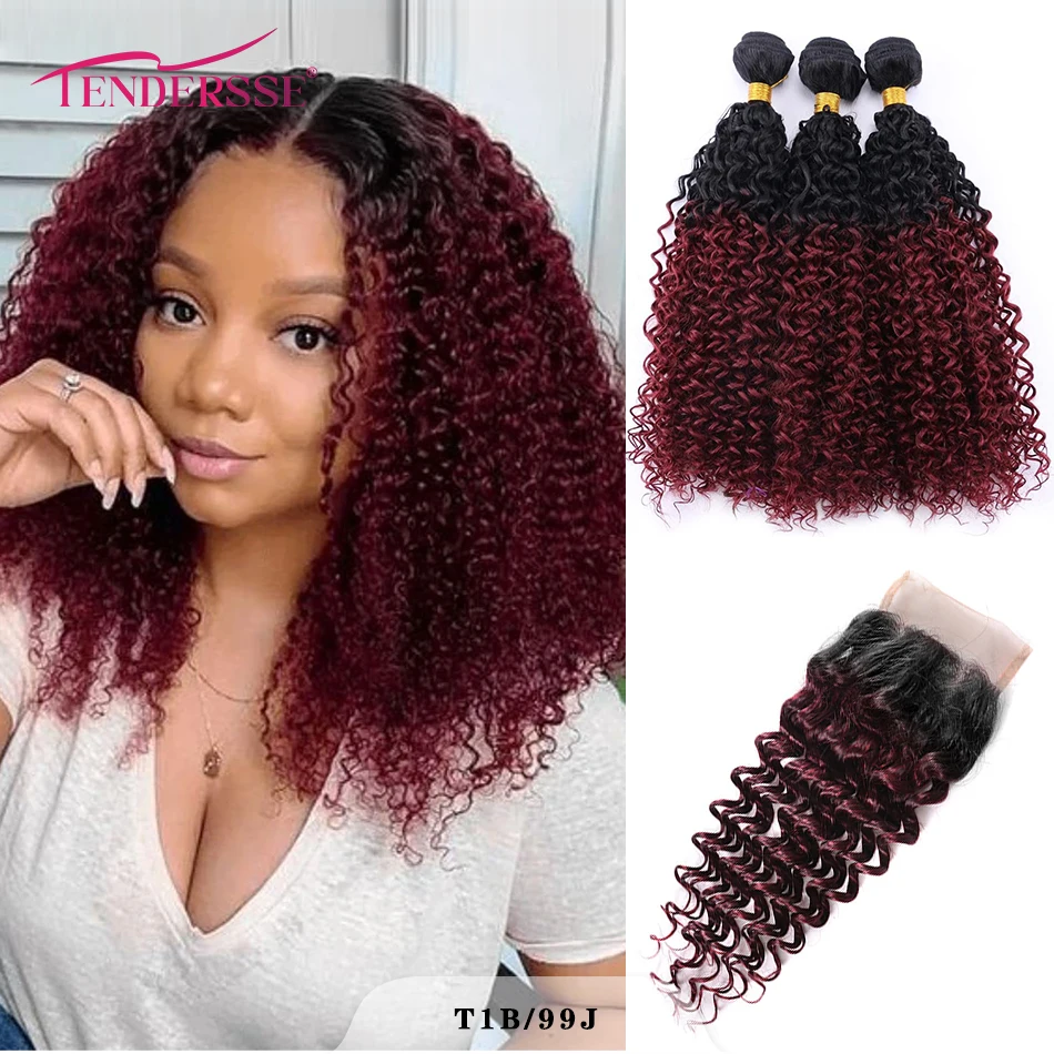 10A Mongolian Afro Kinky Curly Human Hair 2/3 Bundles with 4x4