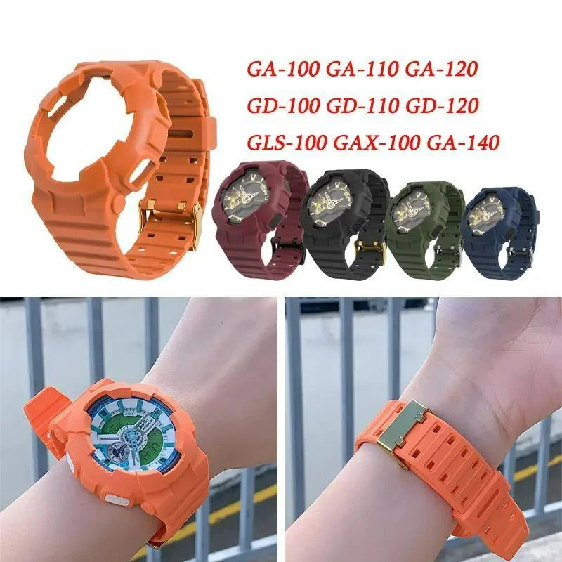 

Resin Rubber Watchand Strap For Casio GA-100 GA-110 GA-120 GD-100 GD-110 GD-120 GLS-100 GAX-100 GA-140 Replace Wrist Band Belt