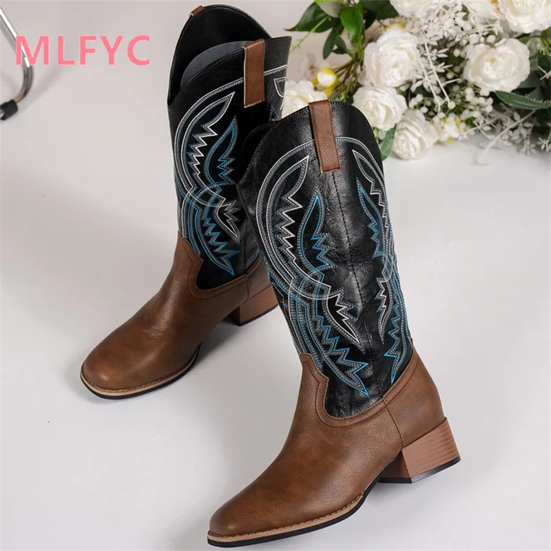 Western Boot Autumn New Knight Short Boot cowboy boots chealsea boots women botin de charol mujer