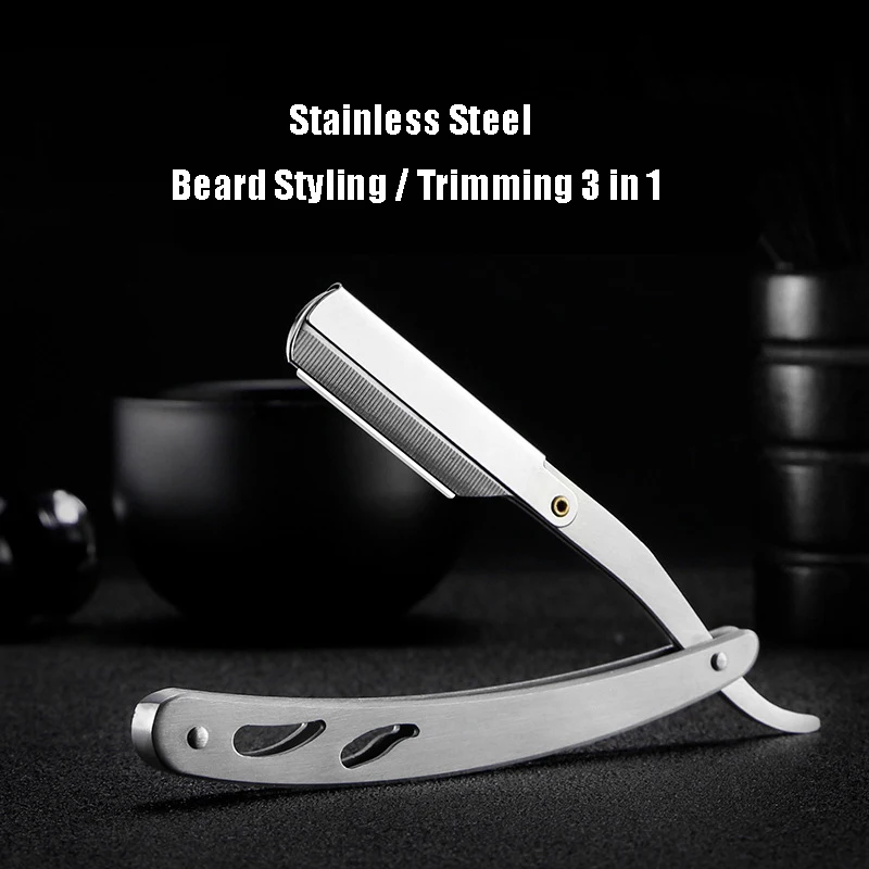 2022 New Classic Retro Professional Barber Razor Holder Straight Edge