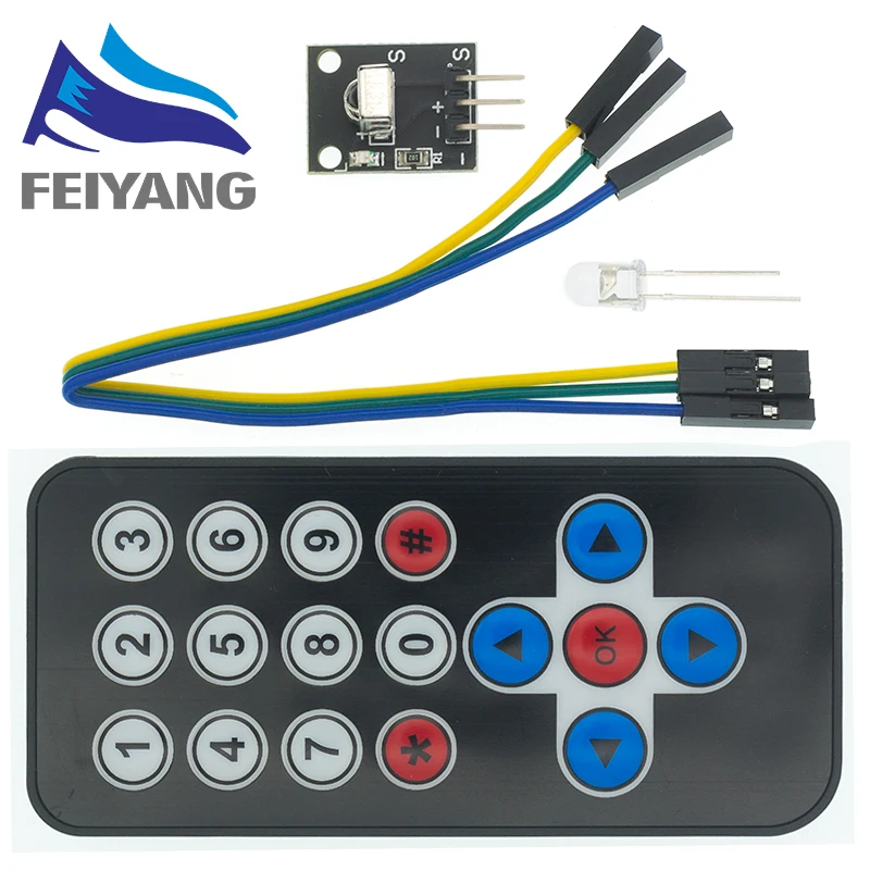 SAMIROB Infrarot IR Drahtlose Fernbedienung Modul Kits DIY Kit HX1838 Für Raspberry Pi – Detail 1