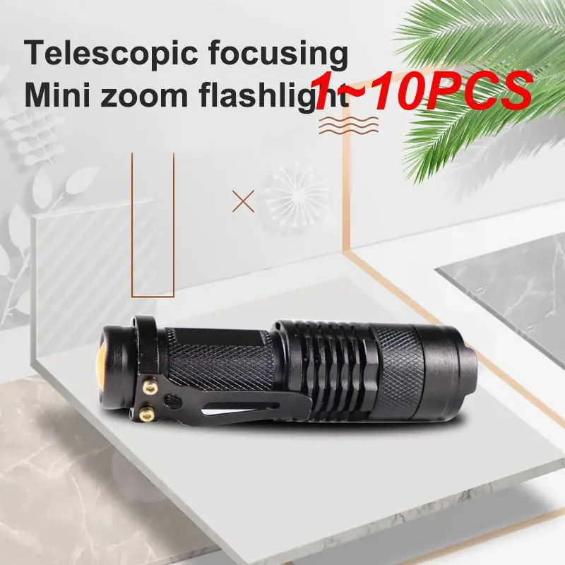 

1~10PCS Ultra Bright LED Flashlight With XP-L 3.7V LED Lamp Beads Waterproof Zoomable 3 Lighting Modes Multi-function No
