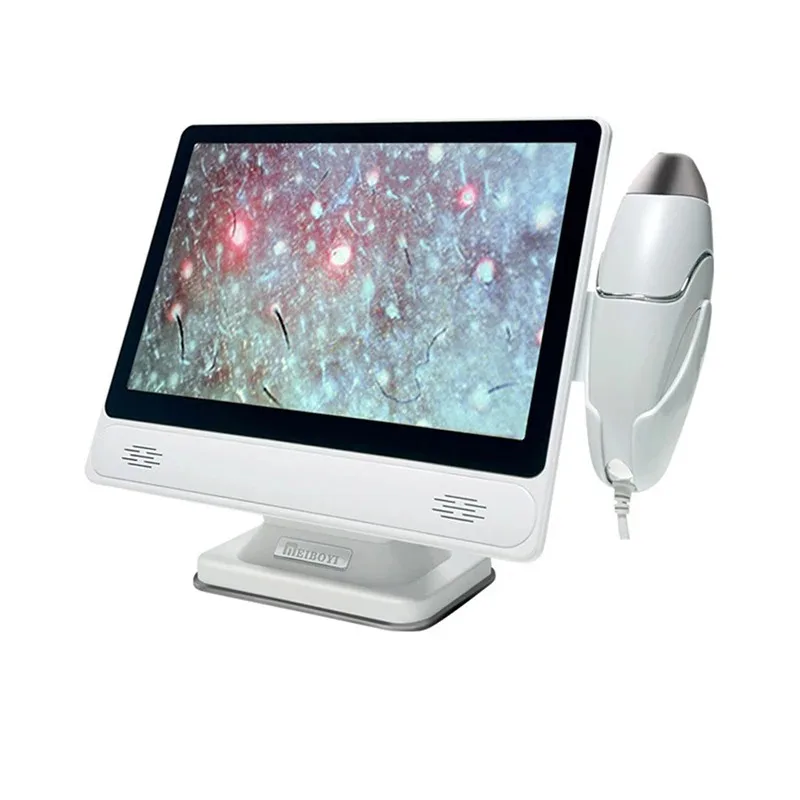 2025 Professional Hair Scalp Camera Detector HD Digital Skin Analyzer Hair Follicle Oil Moisture Test Device 10 Inch Skin Tester