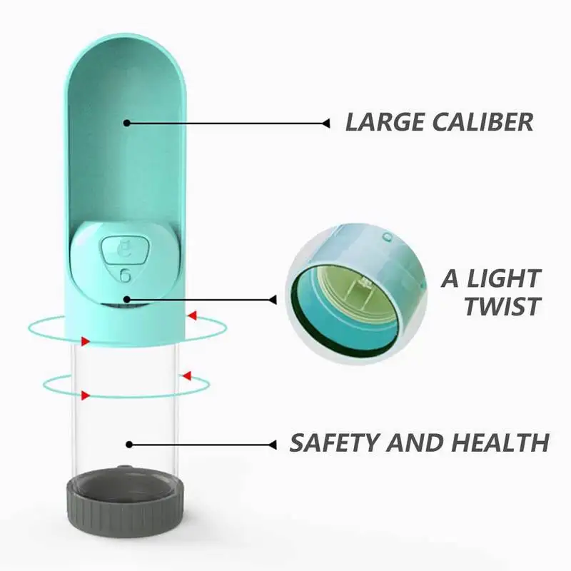 Portable Pet Dog Water Bottle 300ml Drinking Bowl for Small Large Dogs Feeding Water Dispenser Cat Dogs Outdoor Bottles