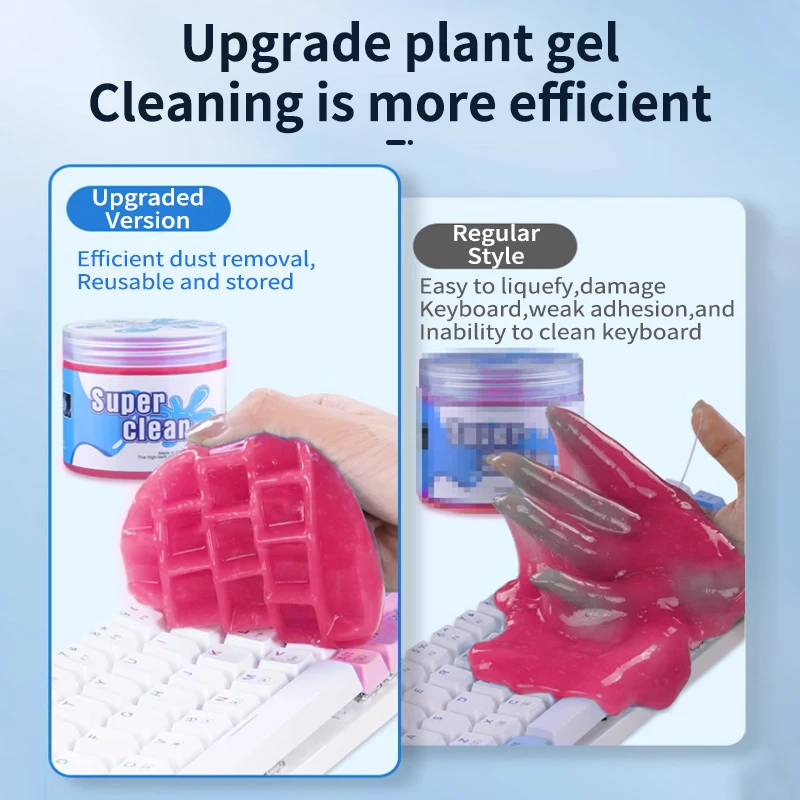 Car Cleaning Soft Gel Slime Magic Cleaner For Cleaning Auto Vent Car Wash Interior Dust Remover Glue Computer Home Clean Tool cleaning gel car cleaning gel car detailing cleaner car cleaning tool