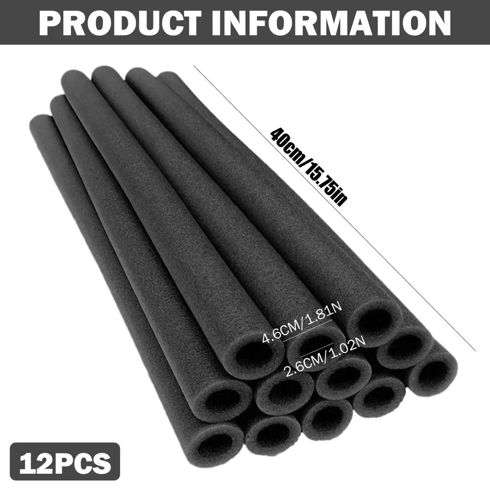 12pcs Replacement Trampoline Poles Trampoline Safety Pole Cover Foam Waterproof Tube Padding Replacement Part accessories