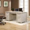 Sauder Edge Water Executive Desk, L: 65.12" x W: 29.53" x H: 29.37", Chalked Chestnut 2