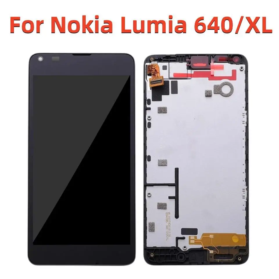 Display Lcd Originale Per Microsoft Nokia Lumia 640Xl 640 Xl Touch Screen Digitizer Assembly Con Cornice Per Schermo Lcd Lumia 640