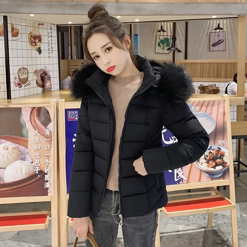 2023 New Autumn WinteHooded Parkas for Womenr Fashion Thicken Warm Puffer Jackets Ladies Solid Casual Coats