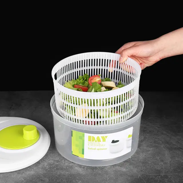 Kitexpert Salad Spinner Large 5.28 Qt, Manual Lettuce Spinner for Veggie  Prepping and Fruit Washing, Vegetable Dryer Spinner with Built-in Draining  System, Locking and Rotary Handle (Green) - Yahoo Shopping