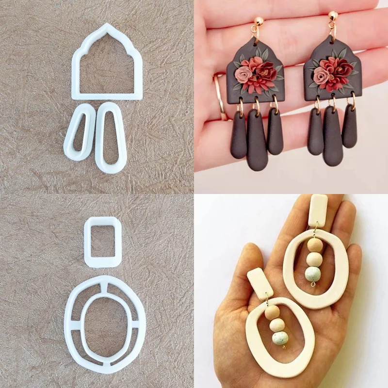 Irregular Geometric Flower Shape Soft Pottery Polymer Clay Cutter Diy  French Earring Cut Mold For Earring Jewelry Pendant Making - Clay Molds -  AliExpress