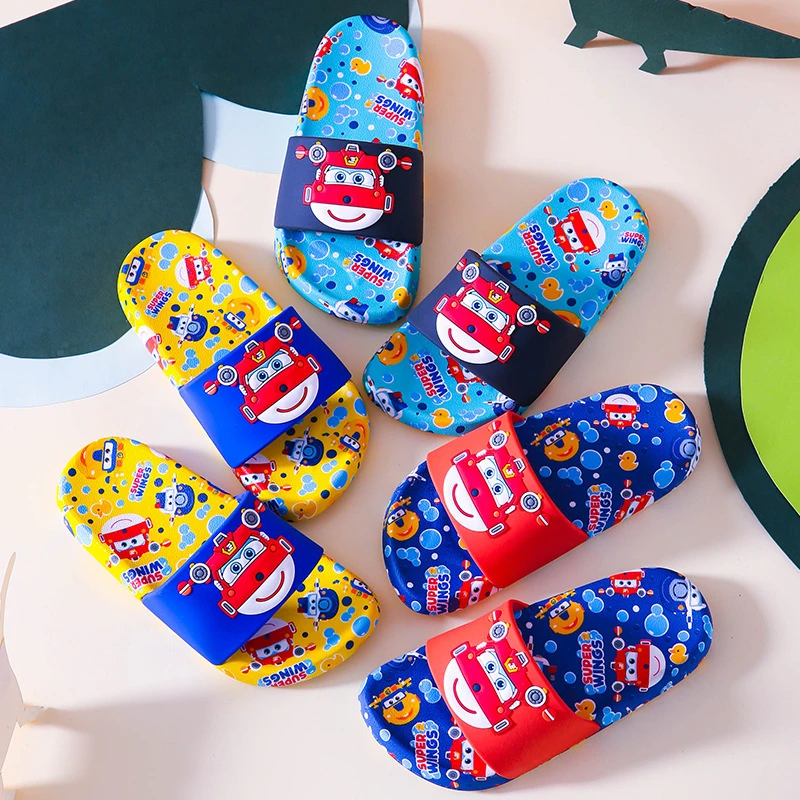 bata children's sandals Kids Slippers Super Wings 3-12 Yrs Children Baby Waterproof Breathable Non-slip Boys Girls Home Shoes Children's Cute Slippers child shoes girl