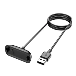 Enhanced USB Charger for Fitness Tracker - Replacement Charging Cradle and Dock Station with Cord Clip (100cm)