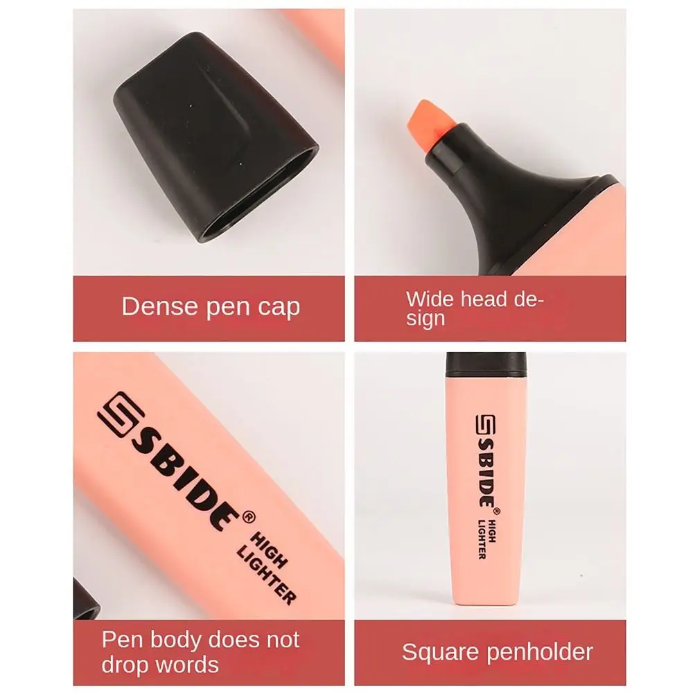 Highlighter Marker Macaron Color Fluorescent Marker Pen Pastel Highlighters Painting Stationery Highlighters Pens Blackboard Graffiti School Office Highlighter Pen Marker Pen Art Marker