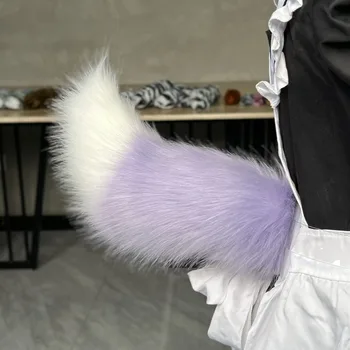 Colas eléctricas peludas, accesorio de disfraz de cola móvil, negro, marrón, blanco, zorro, estilo lobo, Cosplay de Halloween, Anime 1