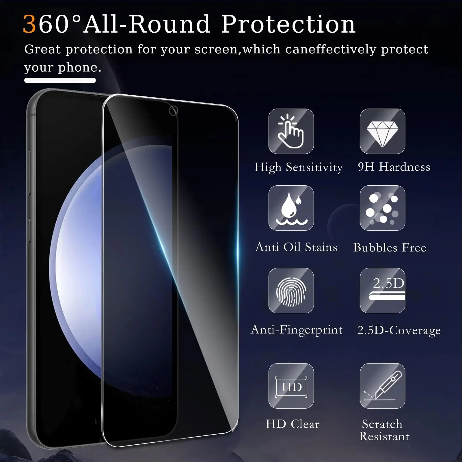 Pellicola Protettiva Privacy per Samsung Galaxy A37, Vetro Temperato Anti-spia per Samsung Galaxy A37 A57 A17, Pellicola Anti-sguardo per Telefono - immagine 3