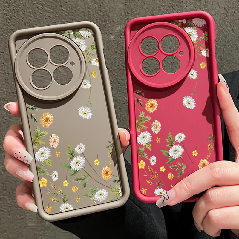 Floral Pattern Soft TPU Shockproof Silicone Phone Case