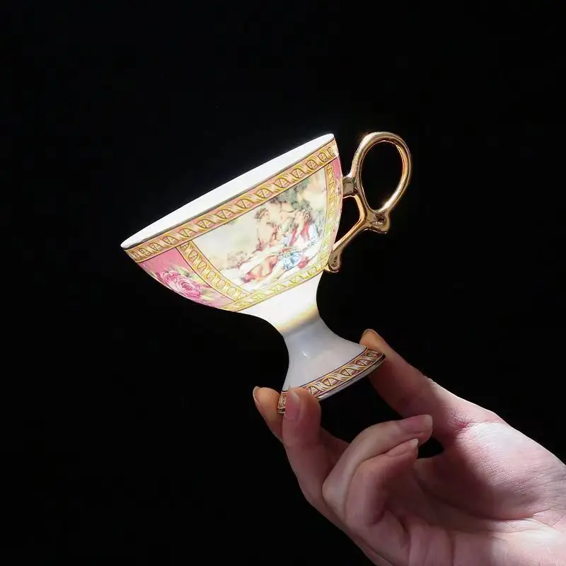 Secret Garden Coffee Cup Set Laday Cup Saucer Set Bone China Tea Teacup Coffeeware Teaware Home Kitchenware
