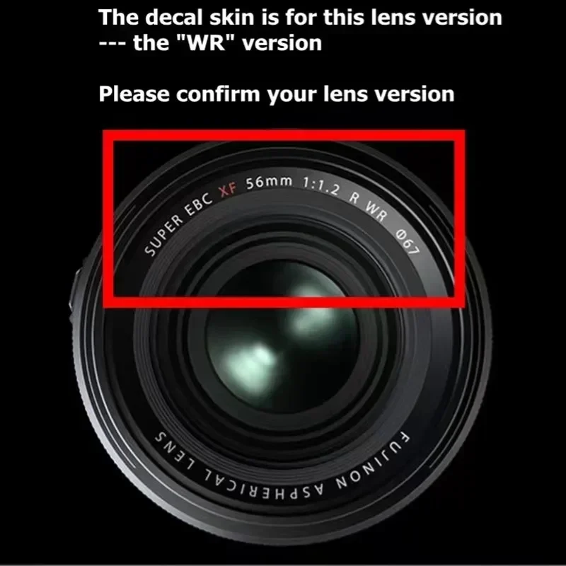 후지 XF56F1.2 R II R WR 렌즈 데칼 스킨 후지필름 XF 56mm F1.2R II R WR 렌즈 보호 커버 스티커