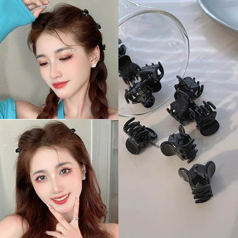 Plastic Mini Hair Clip Claw Cute Hair Clips Plastic Black Hairpin