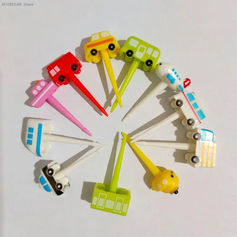 Cartoon Fruit Fork Toothpicks Cute Animal Food Selection Mini Lunch Box Decoration Children's Food Supplement Tool 1 Set