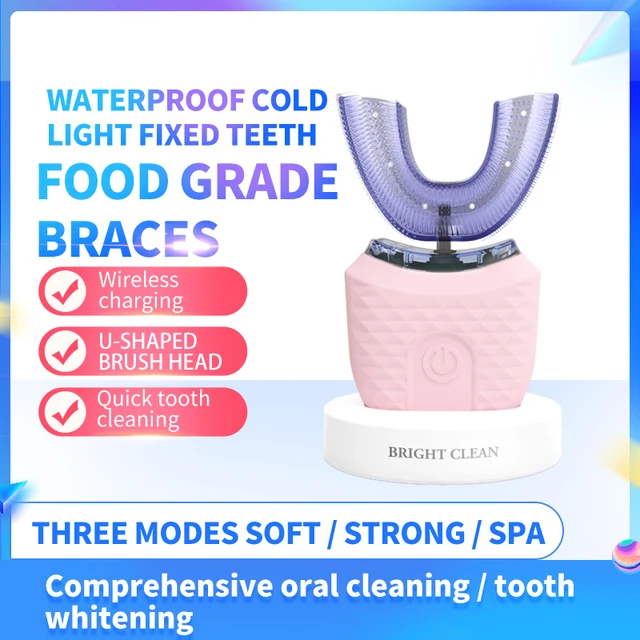 Electric Toothbrush for Adult Automatic USB Charge U-Shaped Toothbrush Ultrasonic 360 Degrees Intelligent Rechargeable Toothbrus 2