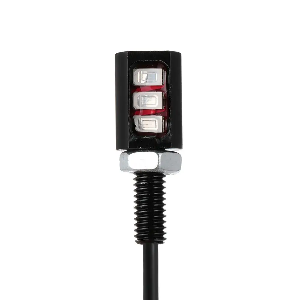 12V 3LED Universal Car Motorcycle License Number Plate Screw Bolt Light Lamp 2Pcs motorcycle led lights,car led lights