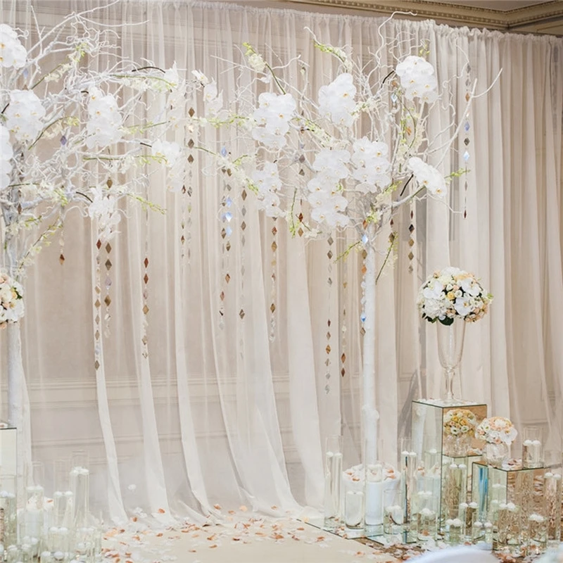 Wedding Drape Sheer 6 Styles Wedding Tulle Chiffon Fabric Draping Curtain for Birthday Party Backdrop Decoration Window Screen