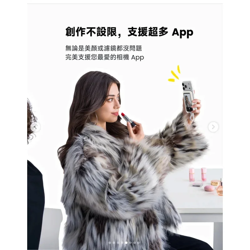 새로운 100% 인스타360 스냅 셀카 스크린 (조명 포함/미포함) 3.5인치 터치스크린 USB-C 마그네틱 충전 휴대폰 후면 카메라