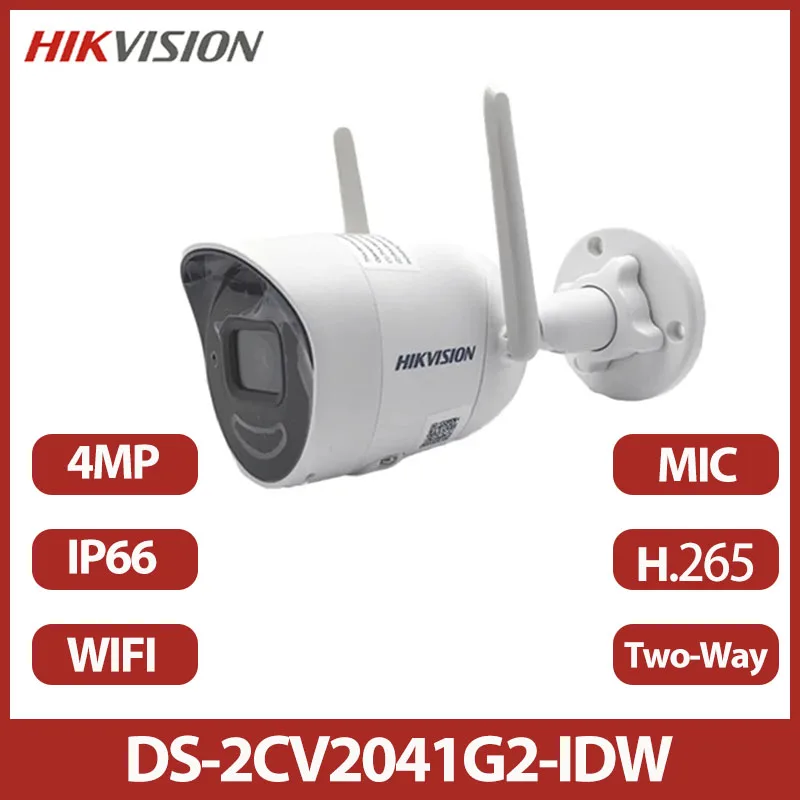 

Original English Hikvision DS-2CV2041G2-IDW Replace DS-2CD2041G1-IDW1 4MP Wifi Wireless Built-in Mic and Speaker Bullet Camera