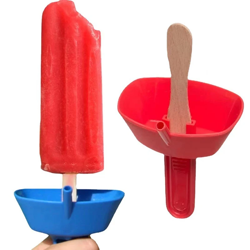 Anti-Drip Popsicle Holder With Straw Popsicle Ice Cream Portable Holder Anti-Dirty Hand Homemade Mold ice mold popsicle holders sleeves ice cream cone holder ice cream stick tools