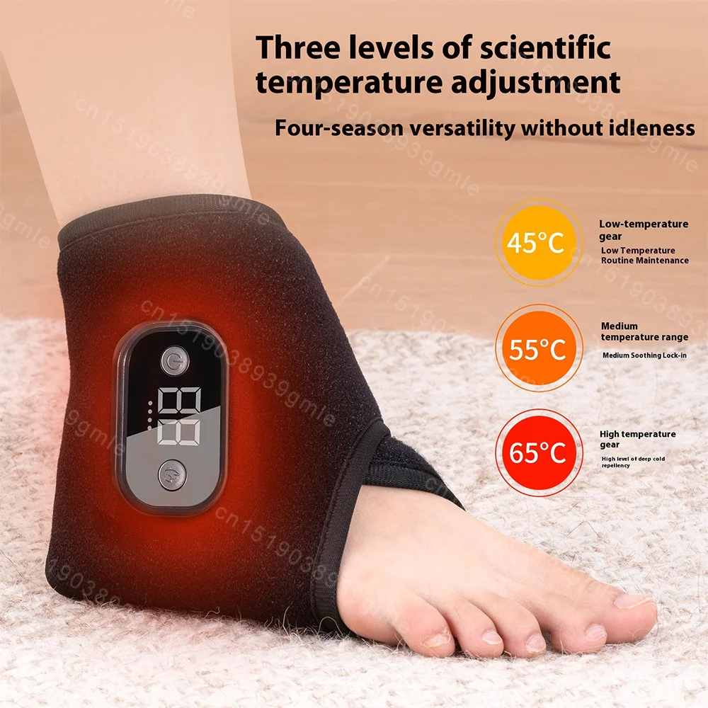 Electric Ankle Protector Ankle Wrist Massager Foot Brace Hot Compress Vibration Ankle Support Guard Band Muscle Relaxation ﻿