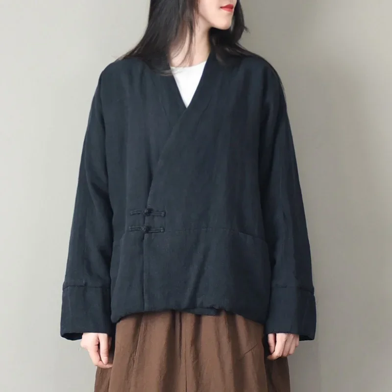 

Traditional Chinese Clothing For Women Cotton Warm Coat Hanfu Female Retro Jacket Tang Suit Oriental Quilted Cheongsam Top 11709