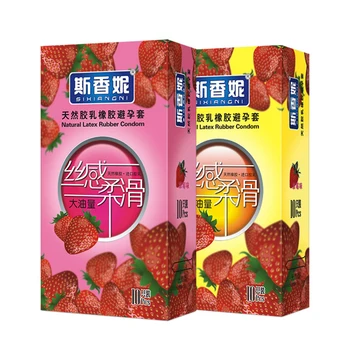 10/12pcs Ultra Thin Sensitive Condom Sex Toys For Man 18+ Lubricated Spiked Condom Fruit Flavored Penis Sleeve Adult Sex Product 1