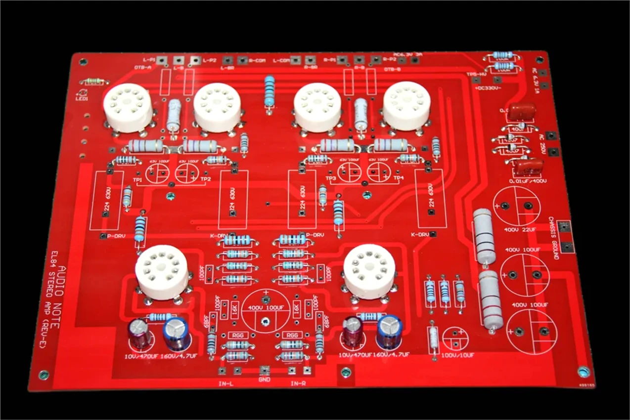 AN EL84 Push-Pull tubo amplificador de potência, amplificador de potência do tubo, PCB, Circuit Board, 9V, Filamento de Alimentação, 6P14, Novo