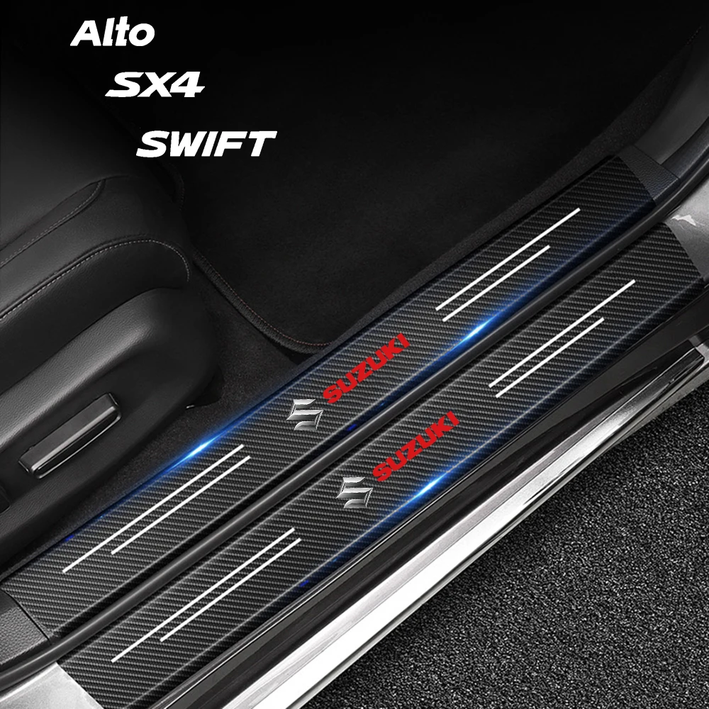 Car Door Sill Scuff Plate Pedal Guard Trunk Protector Stickers for