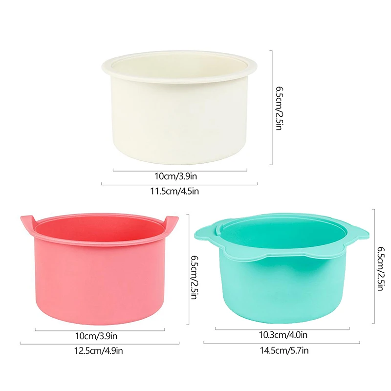 Wax Warmer Heat-resisting Replacement Silicone Bowls Hair Removal Wax With Stirring Stick Non-Stick Pan Hair Removal Beauty 6