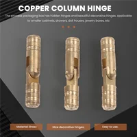 100 ชิ้นทองเหลืองปกปิดบานพับบาร์เรลเครื่องประดับไม้กล่องตู้ที่มองไม่เห็นบานพับเฟอร์นิเจอร์ 4X20mm - Hot 2