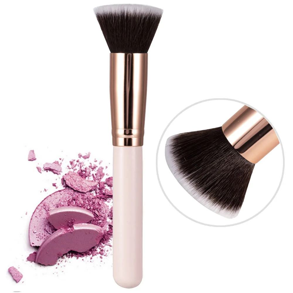 Champagne Makeup Brushes Flat Top Foundation Brush Large Face Brush Repair brush contour brush For Liquid Cream Powder makeup brush set makeup brush makeup tool set makeup tool