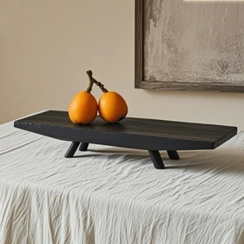 Vassoio in legno rettangolare per uso domestico, piccolo vassoio da tè, decorazione da tavolo multifunzionale, ornamento, portaoggetti, organizer da cucina, tasti