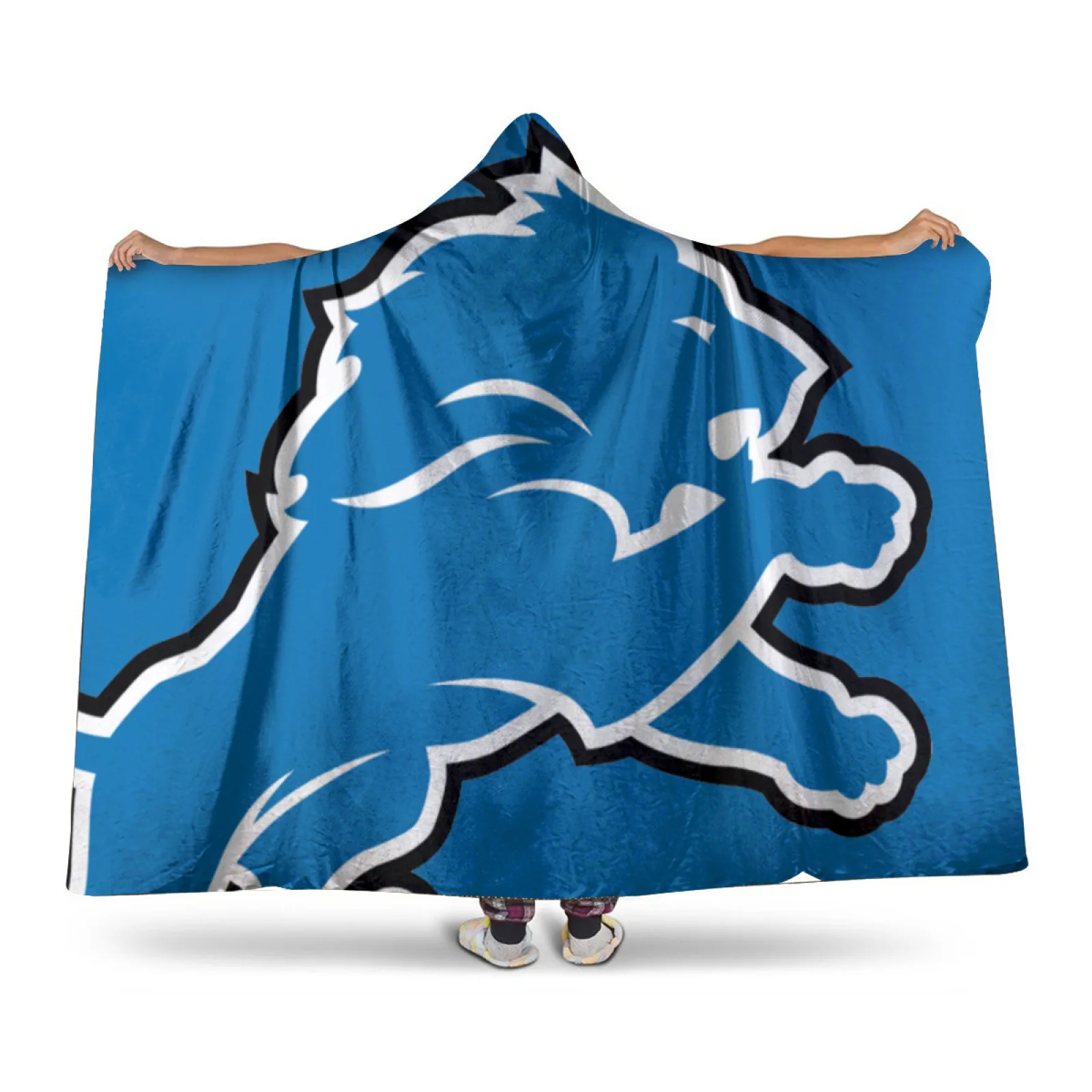 

Detroit Lions-themed Sherpa Hat blanket, Personalized Fleece BlanketFather's Day, Mother's Day, Couple's Christmas Gift