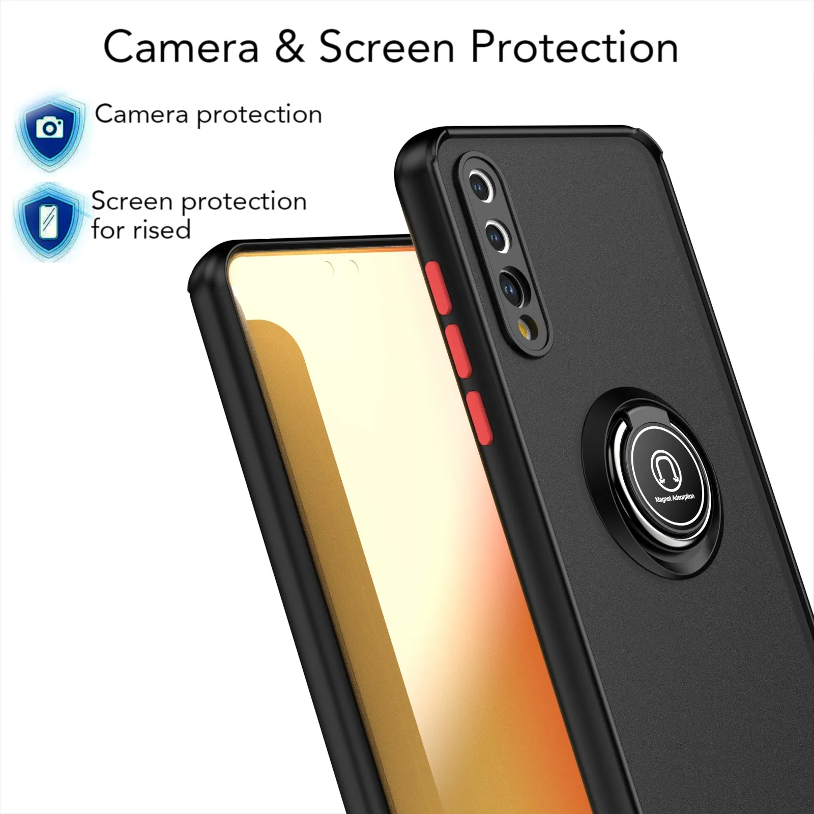 Magnetic Shockproof Matte Clear Phone Case - Fashionable Protective Cover