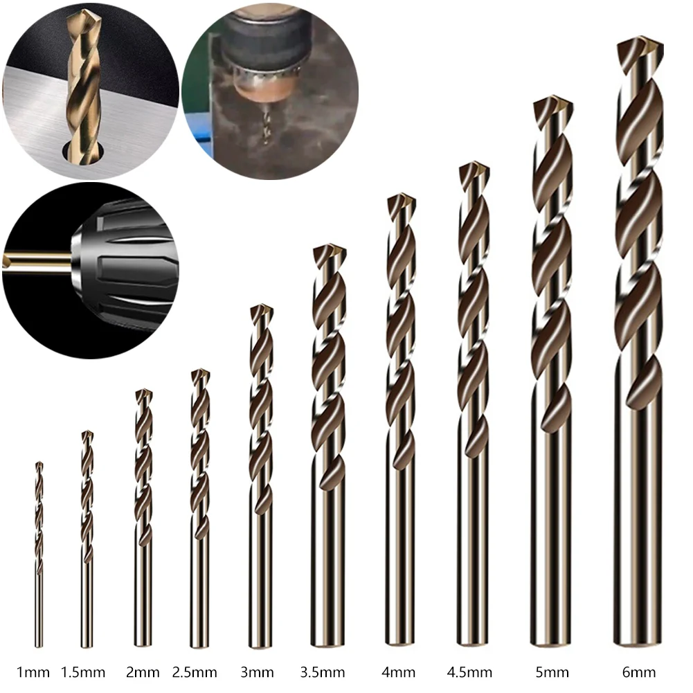 M35 Drill Bit Drill Bit Drill Bit Round Special For Stainless Steel 1-6mm 10pcs 135 Degree Auger Fried Dough Twists Bit