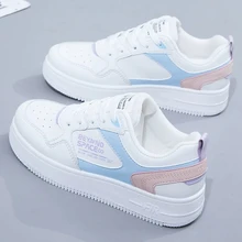 

Small White Shoes for 2022 New Women Fashion Breathable Vulcanized shoes Sneaker Paltform Thick Bottom Female Leisure Footwear