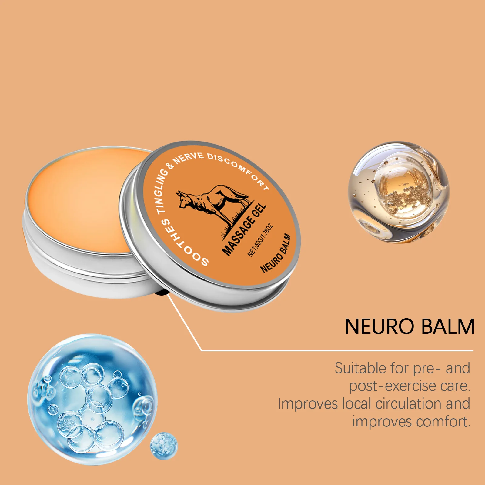 Joint Care Balm - Daily Relief for Joint Discomfort, Cooling Sensation, Boosts Vitality, External Use Moisturizing Balm