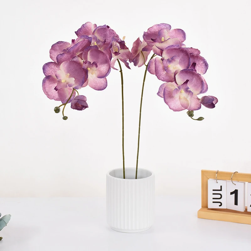 Artificial Butterfly Orchid Flowers for Home Room Garden Decoration DIY Wedding Bouquet Real Touch Silk Phalaenopsis Fake Plant