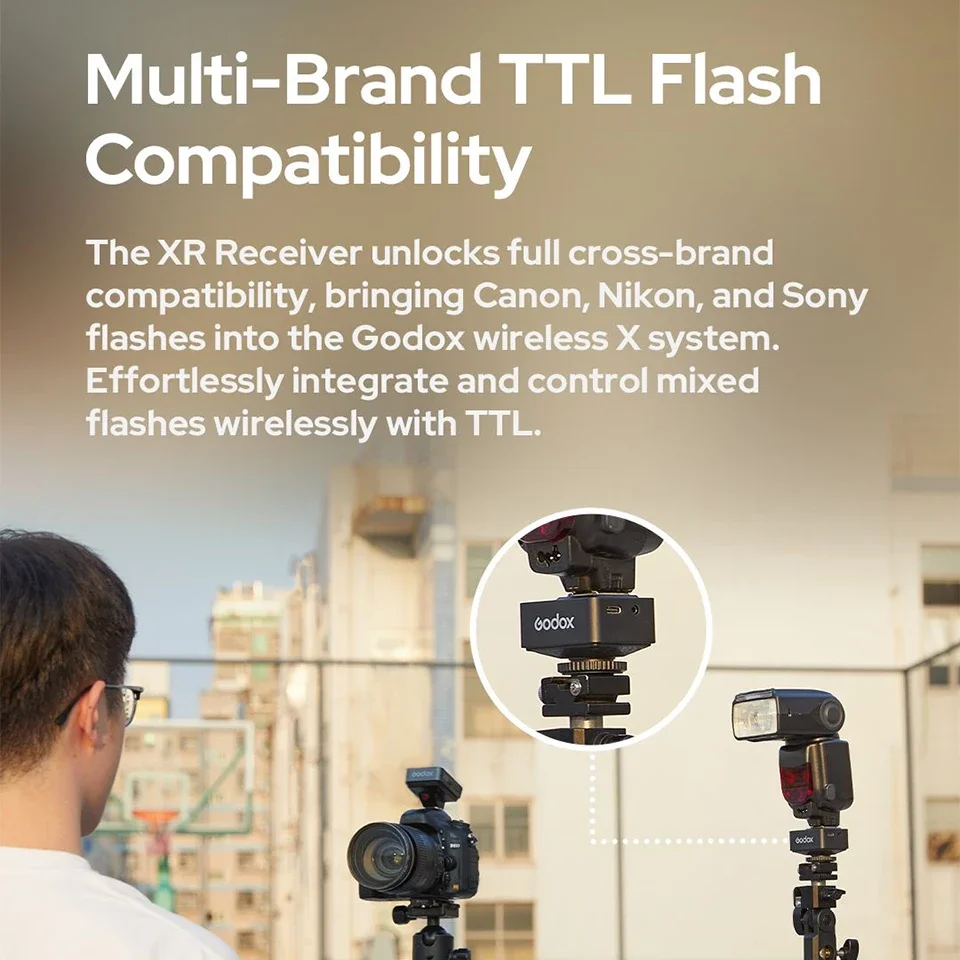 고독스 XR-S XR-C/N TTL 무선 수신기 핫슈 2.4GHz 100m 거리 무선 카메라 플래시 트리거 (, 캐논, 니콘용)